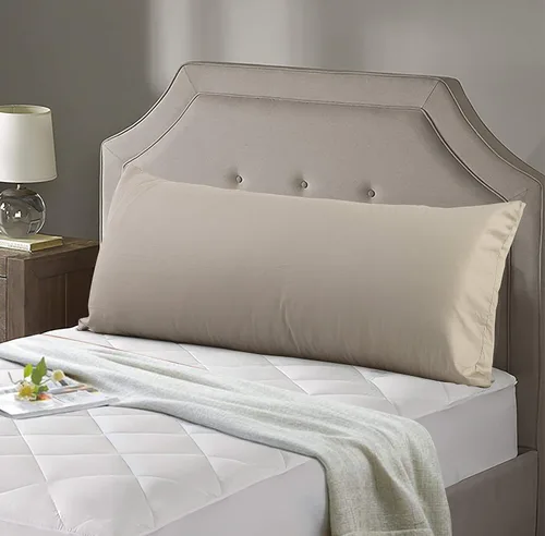 Miniatura 10 de Evolive Nueva Funda de Almohada Corporal de Hilo 300TC 100% Algodón con Cierre de Cremallera Oculto 21"x54" (Gris Carbón)