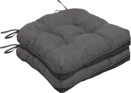 Miniatura 9 de RACE LEAF Cojines para sillas de comedor, paquete de 4 unidades, almohadillas de espuma viscoelástica para sillas de cocina con lazos y respaldo