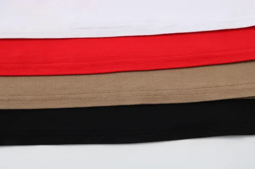 Miniatura 7 de Formeet17 4 piezas de camisetas cortas básicas con cuello redondo y manga casquillo para mujer