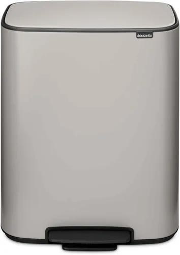 Miniatura 13 de Brabantia Bo Bote de Basura con Pedal Step-On - Cubo Interior de 16 Galones (Gris Concreto Mineral) Bote de Basura para Desechos/Reciclaje, Mineral
