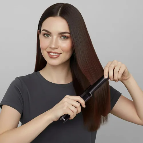 Miniatura 9 de KISS Plancha plana inalámbrica Rouge Plancha de pelo portátil, placas de cerámica de turmalina, 350°F - 420°F, batería de iones de litio recargable