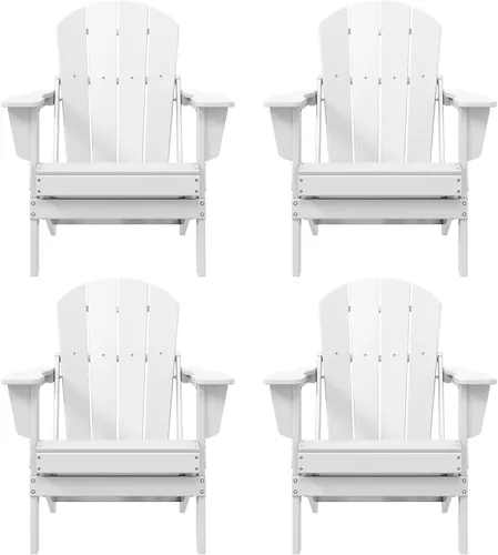 Miniatura 43 de HDPE Laguna Silla Adirondack plegable de polietileno (juego de 2), teca