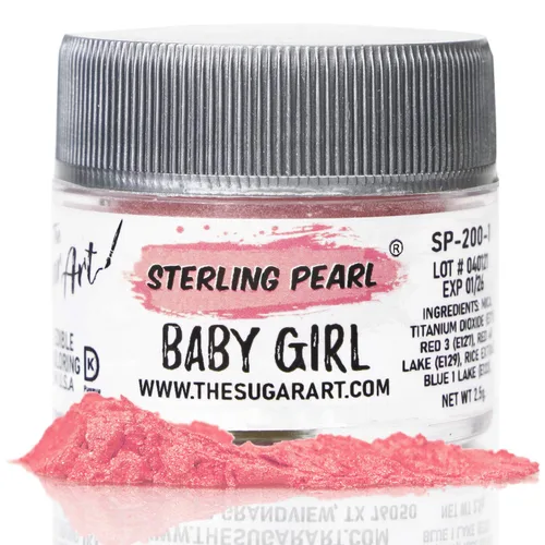 Miniatura 7 de The Sugar Art - Sterling Pearl - Brillo en polvo comestible para decorar pasteles, cupcakes, cake pops y más, aplica brillo en polvo a tus dulces