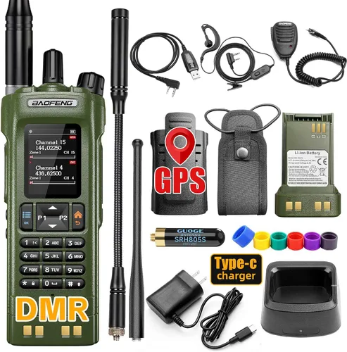 BAOFENG DM32 DM-32UV DMR Radio | Walkie Talkies de largo alcance | Radio digital bidireccional | Radio jamón de alta potencia de 10 W con
