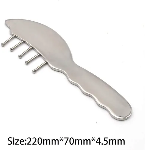 Miniatura 3 de RODEREK Kit de herramientas de terapia de 6pcs IASTM, herramientas de masaje de acero inoxidable para liberación miofascial