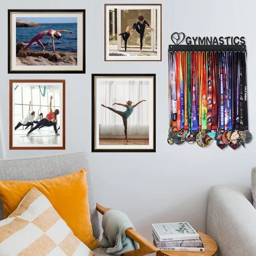 Miniatura 4 de Goutoports Exhibidor Colgador de Medallas - She Believed She Could She Did - Colgador de Pared Personalizado para Medallas de Corredor de Carreras