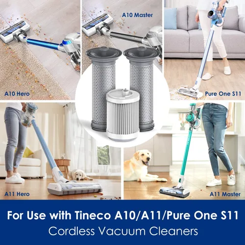 Miniatura 7 de Tineco Kit de filtro de repuesto, 2 prefiltros y 1 filtro HEPA, para aspiradoras de las series A10, A11, S10, S11 y S15