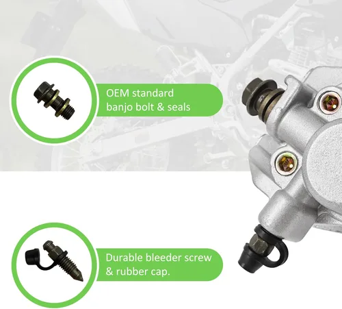 Miniatura 4 de M MATI Pinza de freno trasera para Kawasaki KX65 KX80 KX85 KX100 KX112 KLX140 KLX150 KLX230 1988-2023 43080-0075 43080-0078 43080-5133 4 430 80-0123