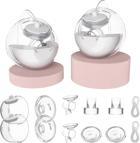 Miniatura 9 de CaraCups portátiles de 17 mm para recolección de leche, copas de recolección manos libres compatibles con Spectra S1/S2/9 Plus/SG, aptas para bombas