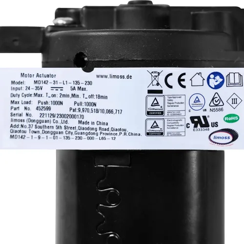 Miniatura 3 de Fromann 452599 Modelo MD142-31-L1-135-230 para sillas elevadoras reclinables eléctricas Reemplazo del actuador del motor