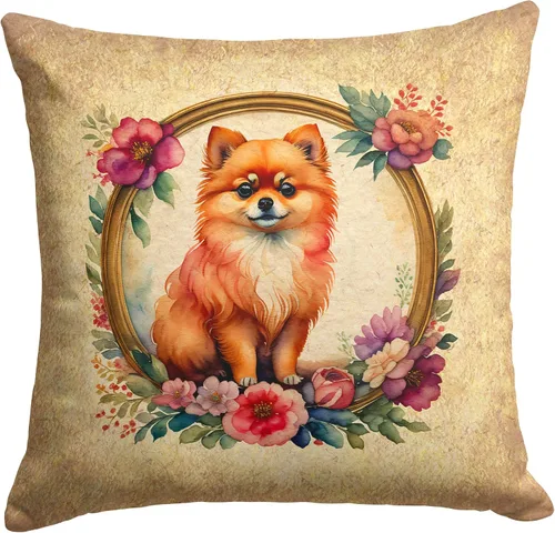 Miniatura 29 de Caroline's Treasures DAC2072PW1414 Affenpinscher and Flowers - Almohada decorativa de tela, lavable a máquina, para interiores y exteriores