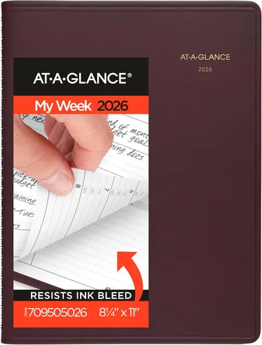 Miniatura 9 de AT-A-GLANCE - Libro de citas y agenda semanal de 2026, 8-1/4 x 11 pulgadas, grande, color negro (709500526)