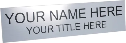 Miniatura 28 de ExcelMark Placa de nombre personalizada para puerta, oficina, pared, personalizada con tu texto, 2 x 8 pulgadas (1 línea, negro)
