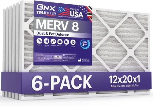 Miniatura 21 de BNX TruFilter - Filtro de aire MERV 8 de 16 x 25 x 1 pulgadas (paquete de 12) – Fabricado en Estados Unidos – Protección contra el polvo