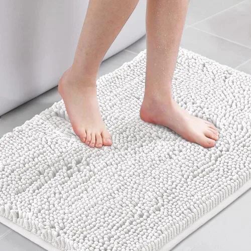 Miniatura 13 de H.VERSAILTEX Alfombra de Baño Alfombra de Baño Alfombras de Baño para Baño Antideslizante Alfombras de Baño Extra Gruesa de Chenilla Alfombra 17" x