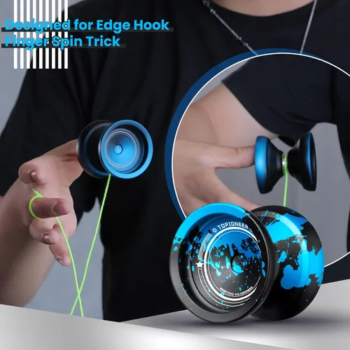 Miniatura 4 de MAGICYOYO V12 Yoyo Profesional de Girar con Dedo para Niños Principiantes, Yoyo No Sensible para Jugadores Avanzados, Yo Yo Profesional para Trucos