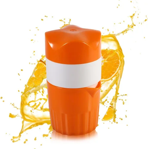 Exprimidor de naranja, exprimidor de mano exprimidor de cítricos, tapa manual, rotación, prensa escariador para limón, lima, pomelo con colador y