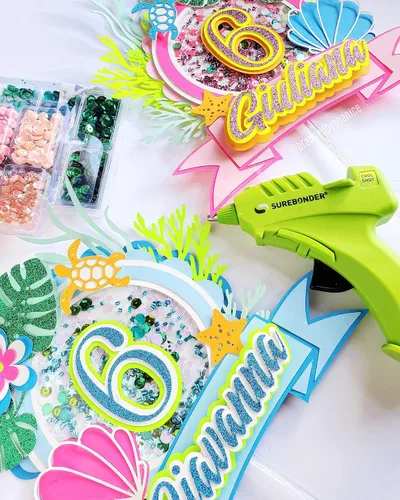 Miniatura 7 de Surebonder Kit de mini pistola de pegamento de 10 W de temperatura ultra baja con 12 barras de pegamento, une materiales delicados como papel, tela