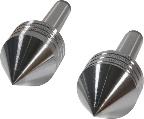 Miniatura 5 de Torno de madera con punta de carburo de centro vivo, vástago cónico Morse de 2MT, punta de carburo de 0.315 in con punta de 60 grados