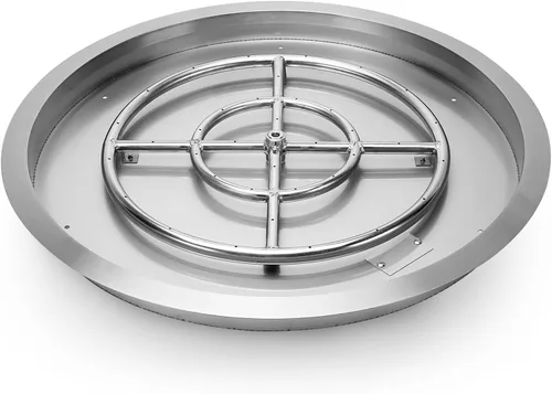 Miniatura 7 de Stanbroil Quemador Empotrable para Fogata de 13 Pulgadas, Inserto Redondo para Fogata de Propano y Gas Natural para Mesa de Fuego DIY, Fogata