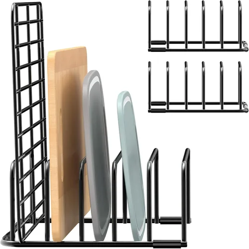 Miniatura 8 de Fikoksol Organizador de Tablas de Cortar y Estante para Bandejas de Hornear, [Paquete de 1] Organizador de Bandejas para Galletas de Metal
