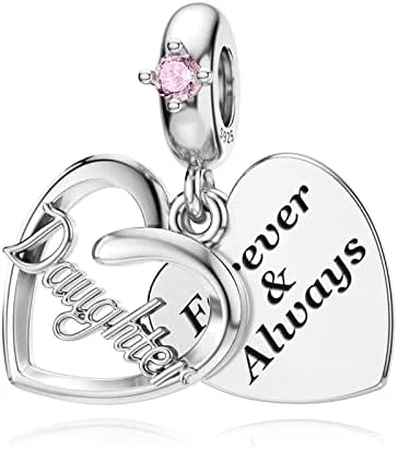 Miniatura 8 de JIAYIQI Abalorios colgantes de plata de ley 925 para hermana, madre, hija, esposa, para mujeres, niñas, cumpleaños, día de la madre, Navidad