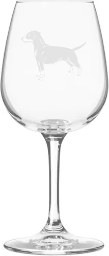 Miniatura 449 de Copa de vino de 12.75 onzas con diseño de perro grabado