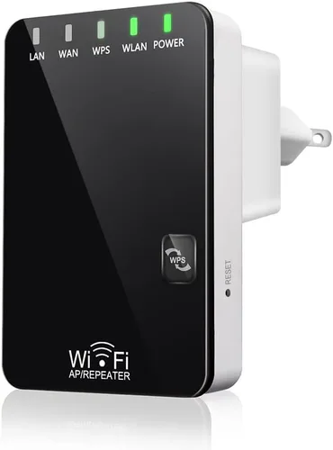 Amplificador de señal WiFi de 300 Mbps, cubre hasta 4500 pies cuadrados y 45 dispositivos, amplificador de Internet repetidor WiFi con puerto