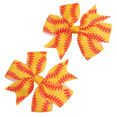 Miniatura 10 de Clip de pelo de fútbol para niñas, clip de lazo de fútbol deportivo, accesorios para el cabello TSFJ50 (béisbol)