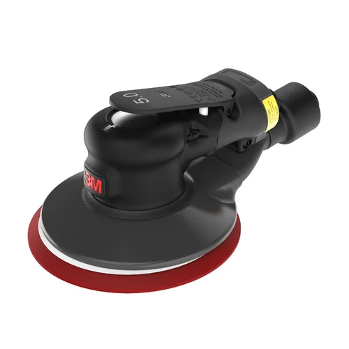 Miniatura 12 de 3M Xtract 88942 - Lijadora orbital aleatoria neumática de 5 pulgadas, con accesorio de vacío central, órbita de 3/16 pulgadas, ROS ergonómica