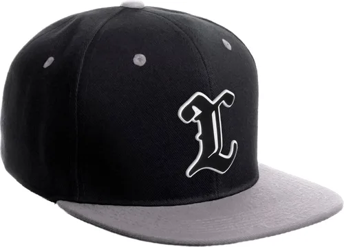 Miniatura 1426 de Daxton Gorra clásica con visera de billete plano con letras del alfabeto inglés antiguo de la A a la Z