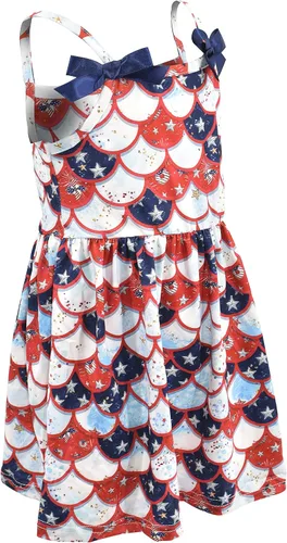 Miniatura 5 de Unique Baby Vestido de tirantes escalados para niñas