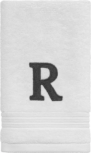 Miniatura 17 de Avanti Linens - Toalla de dedos, algodón suave y absorbente, decoración de baño bordada (colección de monogramas, inicial J)