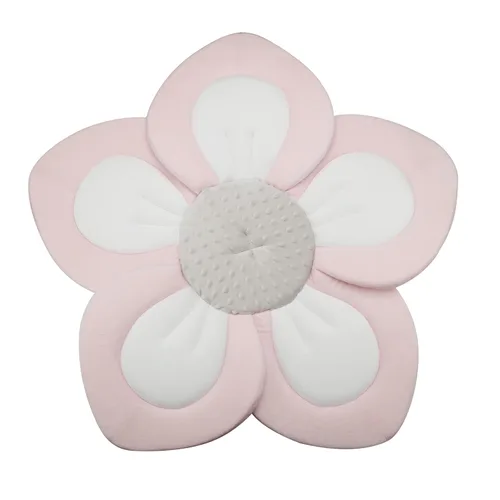 PandaEar Almohadilla de baño para bebé recién nacido | Flor suave 5 pétalos para fregadero, bañera, regalo esencial de ducha (rosa)