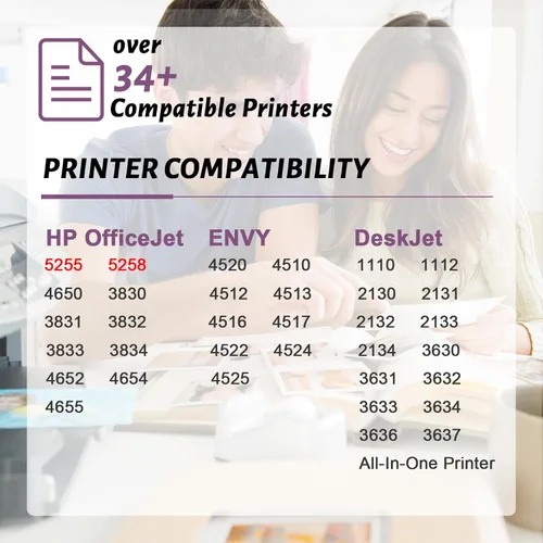 Miniatura 2 de Inktopia Cartucho de tinta remanufacturado de repuesto para HP 63 XL 63XL, uso con impresora HP OfficeJet 5255 5258 3830 3831 3832 Envy 4512 4516