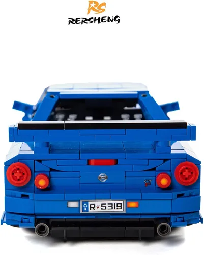 Miniatura 6 de Initial-d GTRS R34 - Kit de construcción y juguete de construcción con tecnología MOC, modelo coleccionable para adultos, modelo de coche JDM a
