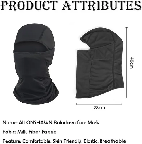 Miniatura 14 de Máscara de esquí para hombre, paquete de 2 pasamontañas, máscara facial para mujer, máscara de verano Shiesty, máscara de casco de motocicleta