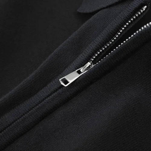 Miniatura 5 de RQP Camisas polo con cremallera para hombre, camisas casuales de punto de manga corta/larga, camisas de golf elásticas ajustadas, suéter suave