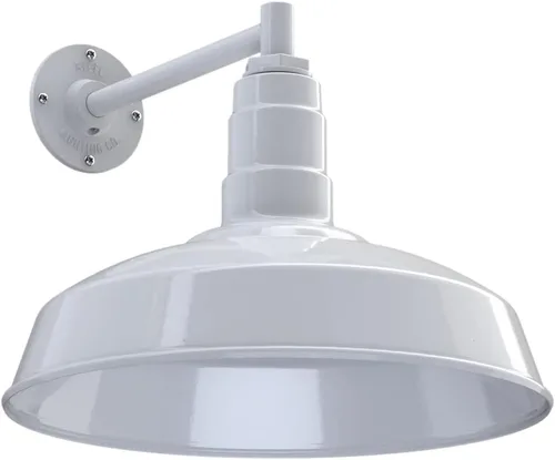Miniatura 70 de Steel Lighting Co. Gardena - Luz de granero Montaje en pared al aire libre Cúpula de 16 pulgadas Cuello de cisne de 16 pulgadas Luz