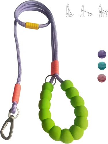 Miniatura 8 de Correa de perro manos libres, cintura elástica ajustable y correa cruzada con mango cómodo, cuerda de nailon resistente para perros pequeños a Negro