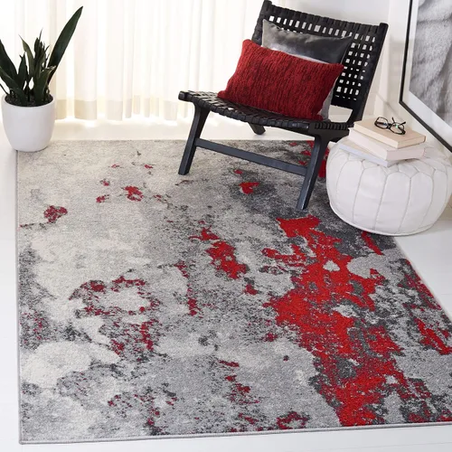 Miniatura 17 de SAFAVIEH Adirondack Collection - Alfombra decorativa, 2 pies 6 pulgadas x 4 pies, verde y gris, diseño abstracto moderno, no desprende pelusa