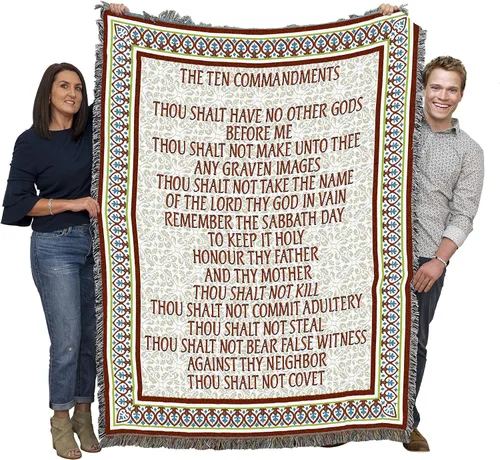 Miniatura 7 de Pure Country Weavers Great is Thy Faithfulness Blanket - Escrituras - Lamentaciones 3:23 - Tapiz cuadrado para regalo de regazo tejido de algodón
