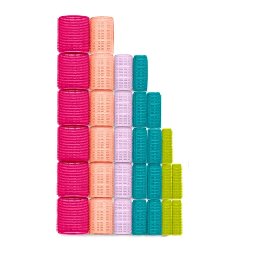 Miniatura 2 de Conair Rulos para el cabello de varios tamaños y colores, con autoajuste, 31 piezas con bolsa de almacenamiento (paquete de 1)
