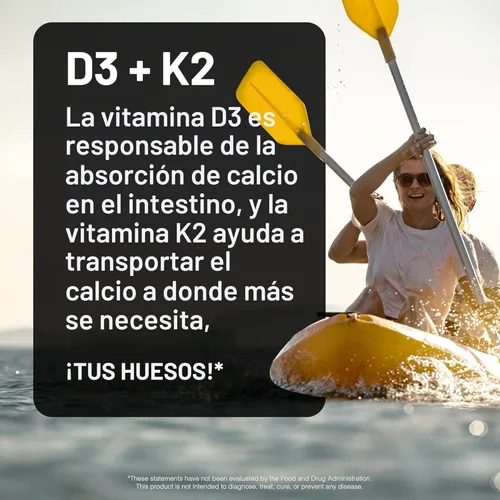 Miniatura 2 de NatureWise Vitamina D3 1000UI + K2 (MK7) 100mcg con aceite de coco orgánico extra virgen - Apoya la absorción de calcio, la salud ósea e inmune