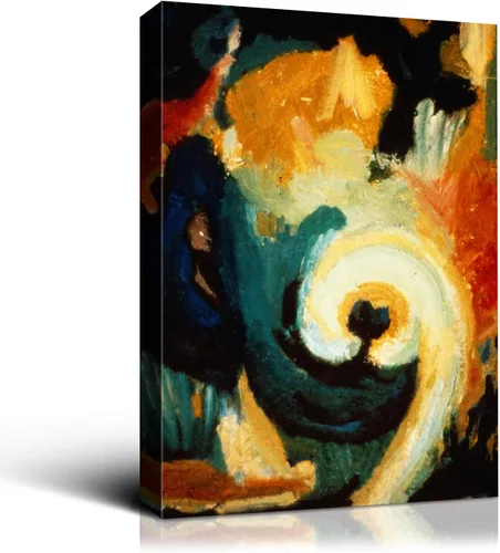 Denzoer - Lienzo decorativo para pared, pintura abstracta, decoración de pared, pintura contemporánea con envoltura de galería, ilustraciones