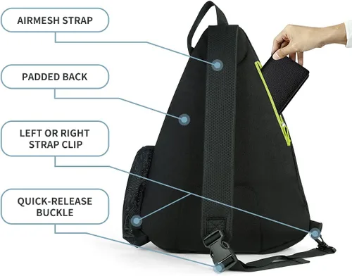 Miniatura 4 de Mangrove Bolsa de pickleball, mochila de pickleball para hombres y mujeres, bolsa ajustable con gancho para cerca, gran capacidad/bolsillo de Verde