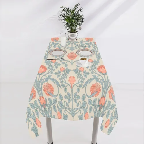 Miniatura 264 de Mantel Floral Retro de Pájaros, Diseño Original Bohemio William Morris Estampado Cubierta de Mesa para Hogar Picnic Fiesta Comedor Cocina William