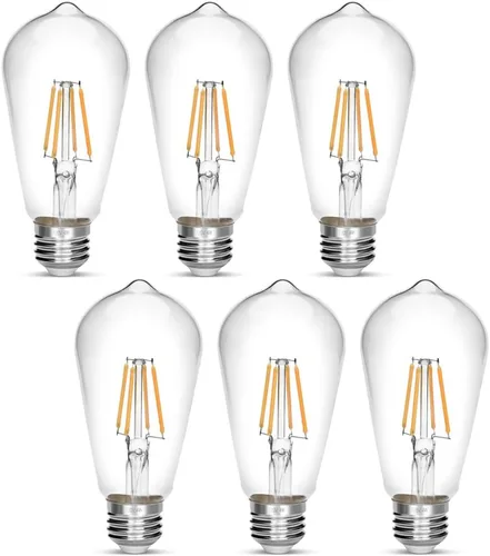 Miniatura 9 de Bombilla LED Edison, Bombilla Vintage Antigua de 40W, Bombilla LED E26 No Regulable 450 Lúmenes 2700K, Blanco Cálido, Paquete de 3 Blanco cálido