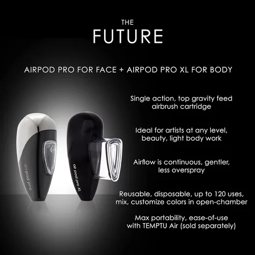 Miniatura 3 de TEMPTU Airpod Pro - Cartucho de maquillaje reutilizable, recargable para mezclar y mezclar colores personalizados - Accesorios de maquillaje