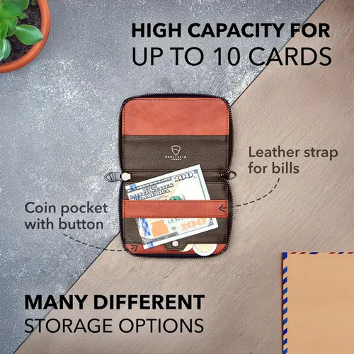 Miniatura 5 de Vaultskin NOTTING HILL - Cartera con cremallera y protección RFID para tarjetas